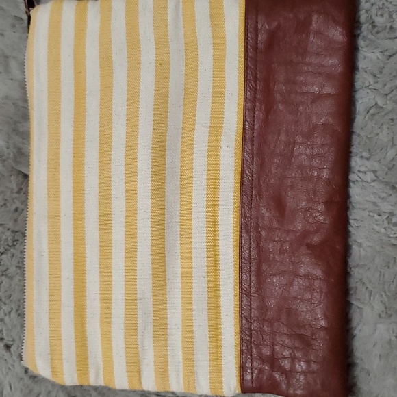 Akola Project yellow stripes clutch/make up bag - Picture 3 of 8